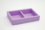 Коробка с делением на два мыла,15х9,5х4см,фиолетовая