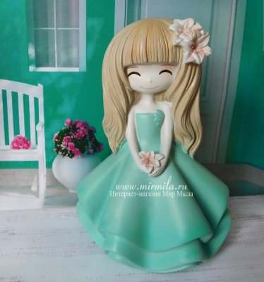 3D форма силиконовая "Девочка в платье №4"