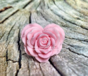 3D Форма силиконовая "Роза - сердце малое" 