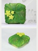 2D Форма силиконовая "Конверт из листьев с цветами" (предварительный заказ)