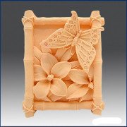 2D Форма силиконовая "Бабочка в рамочке" (предварительный заказ)